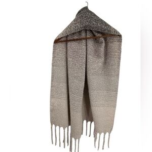 MER-SEA & Co Super Soft Fringe Wrap and Scarf - TEAL OMBRE Cozycore Boho 21x80